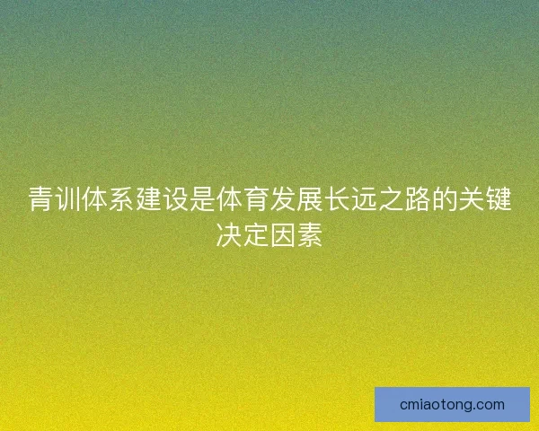 青训体系建设是体育发展长远之路的关键决定因素